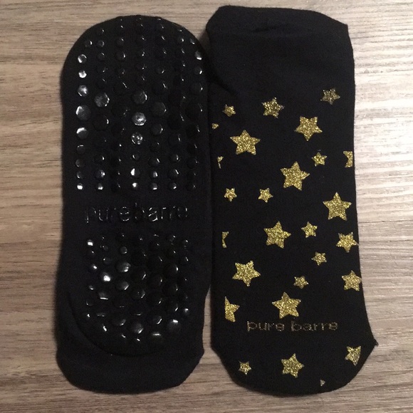Accessories - PB Sticky Socks Gold Glitter Stars NWOT